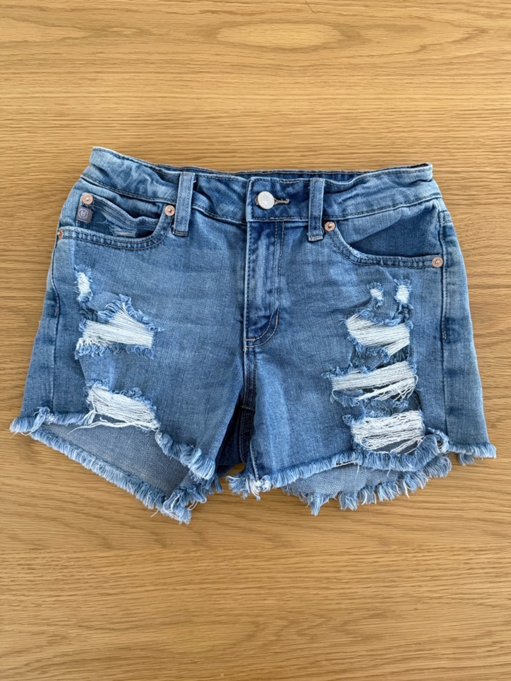 Just USA ripped jean shorts